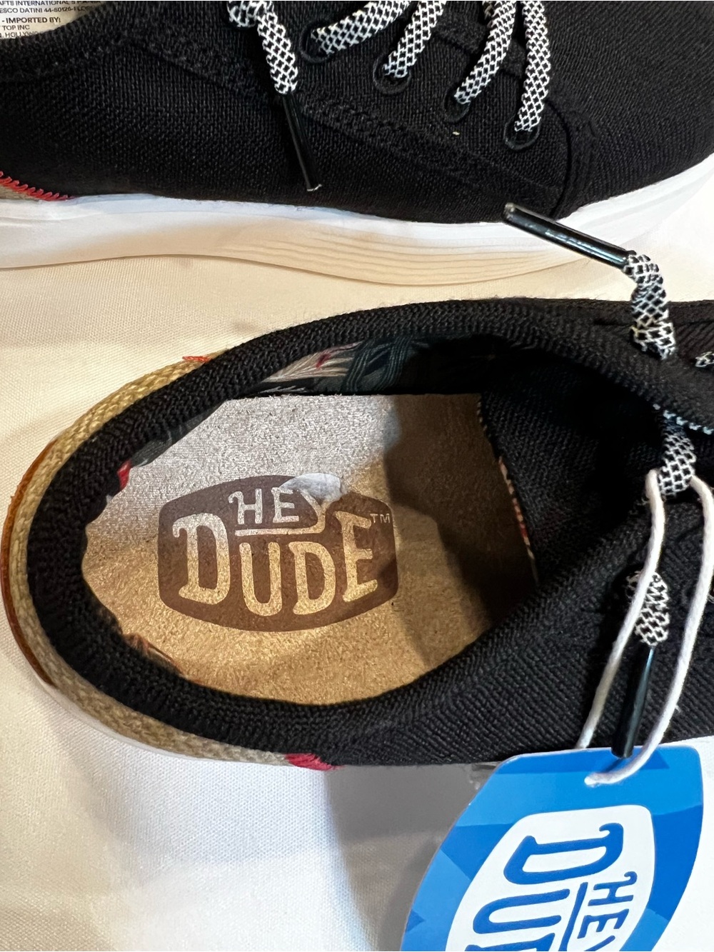 NWT Hey Dude Cody W Craft Black Canvas 
 Sneakers Size 5 - Picture 10 of 12